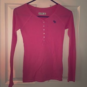 Pink long sleeve Abercrombie shirt